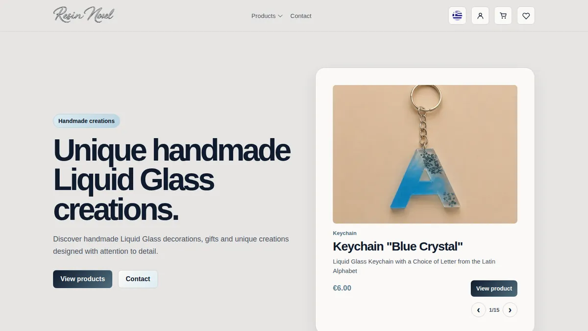 Resin Novel website homepage — Image 1 of 3